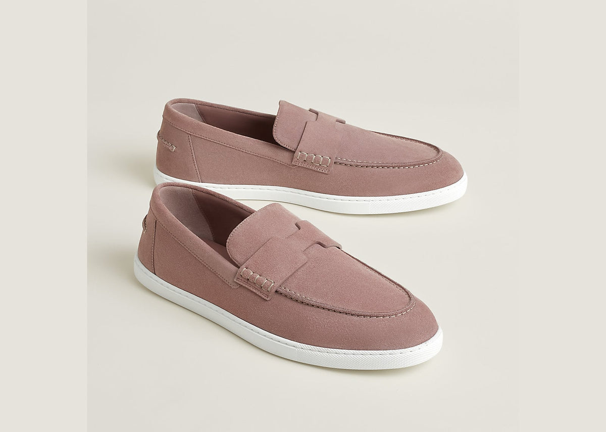 Hermes Job Loafer Rose Antique