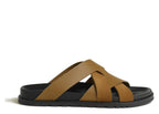 Hermes Kazimir Sandal Brun Fumé Calfskin And Suede Goatskin