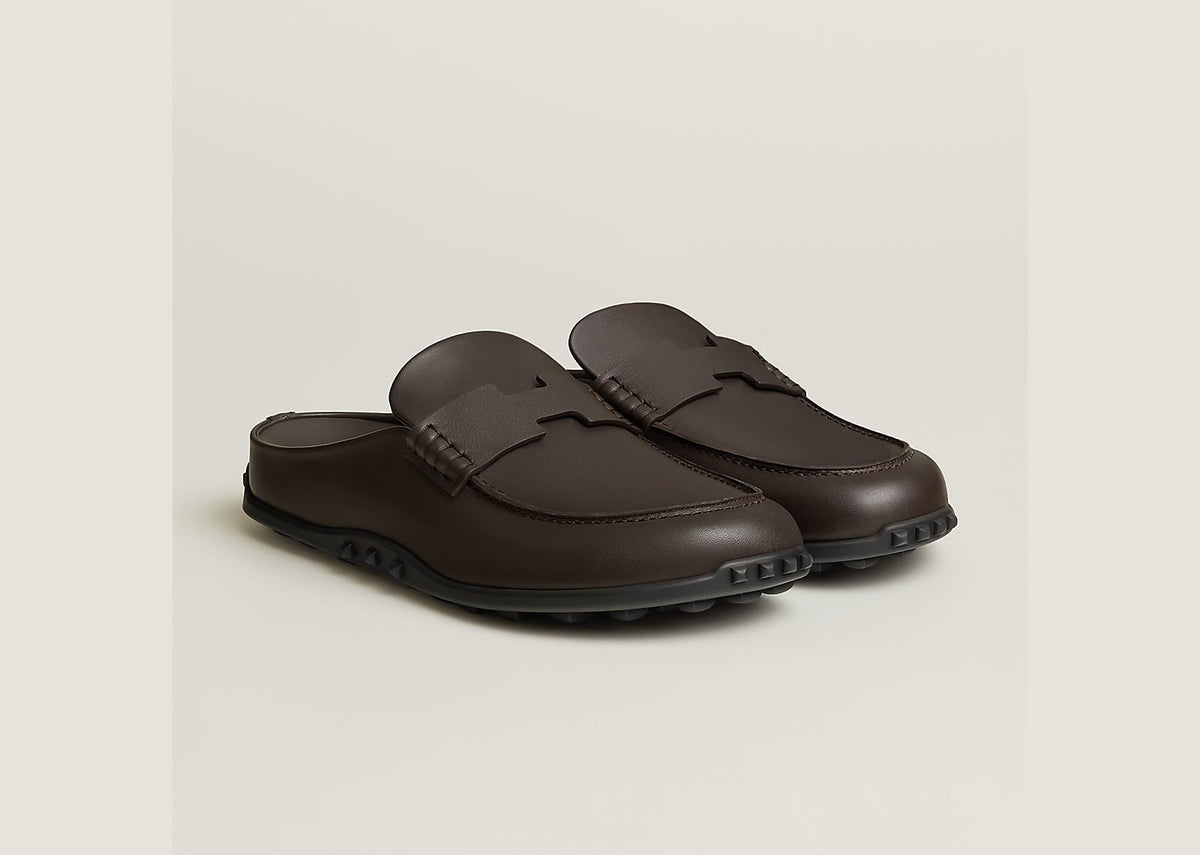 Hermes Mix Mule Marron Ebene