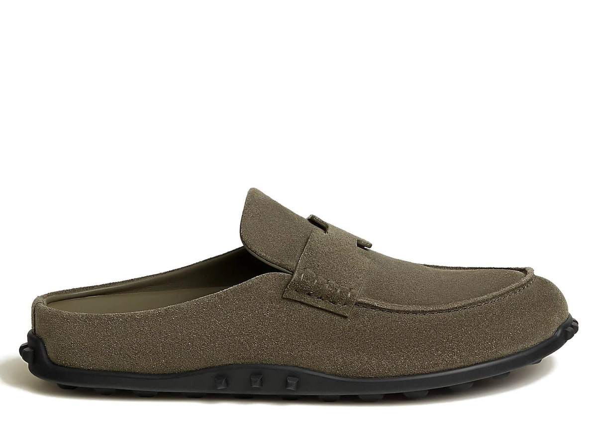 Hermes Mix Mule Vert Toundra
