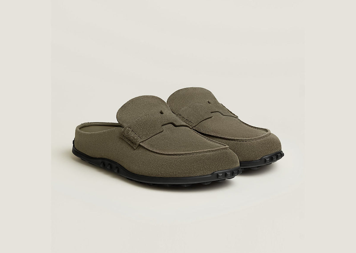 Hermes Mix Mule Vert Toundra