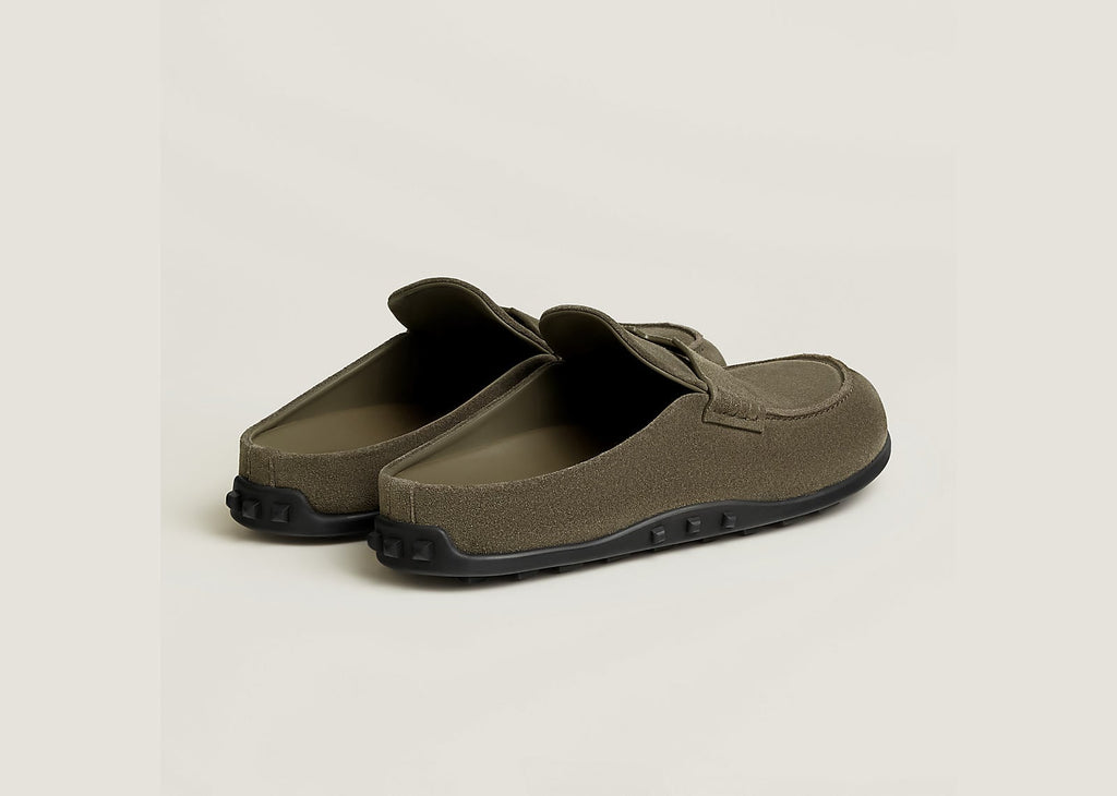 Hermes Mix Mule Vert Toundra