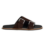 Hermes Naxos Sandal Marron Ebène Suede Calfskin Leather