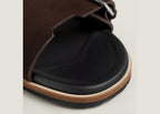 Hermes Naxos Sandal Marron Ebène Suede Calfskin Leather
