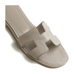 Hermes Oran Sandal Beige Galet Box Lizard Leather
