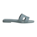 Hermes Oran Sandal Bleu Box Calfskin Leather