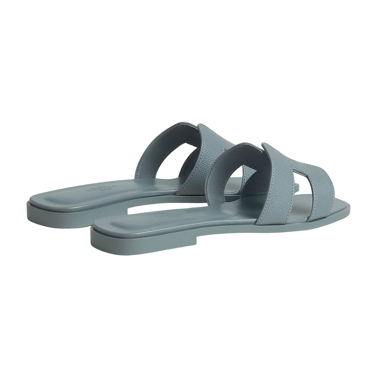 Hermes Oran Sandal Bleu Box Calfskin Leather