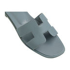 Hermes Oran Sandal Bleu Box Calfskin Leather