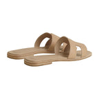 Hermes Oran Sandal Camel Box Calfskin Leather