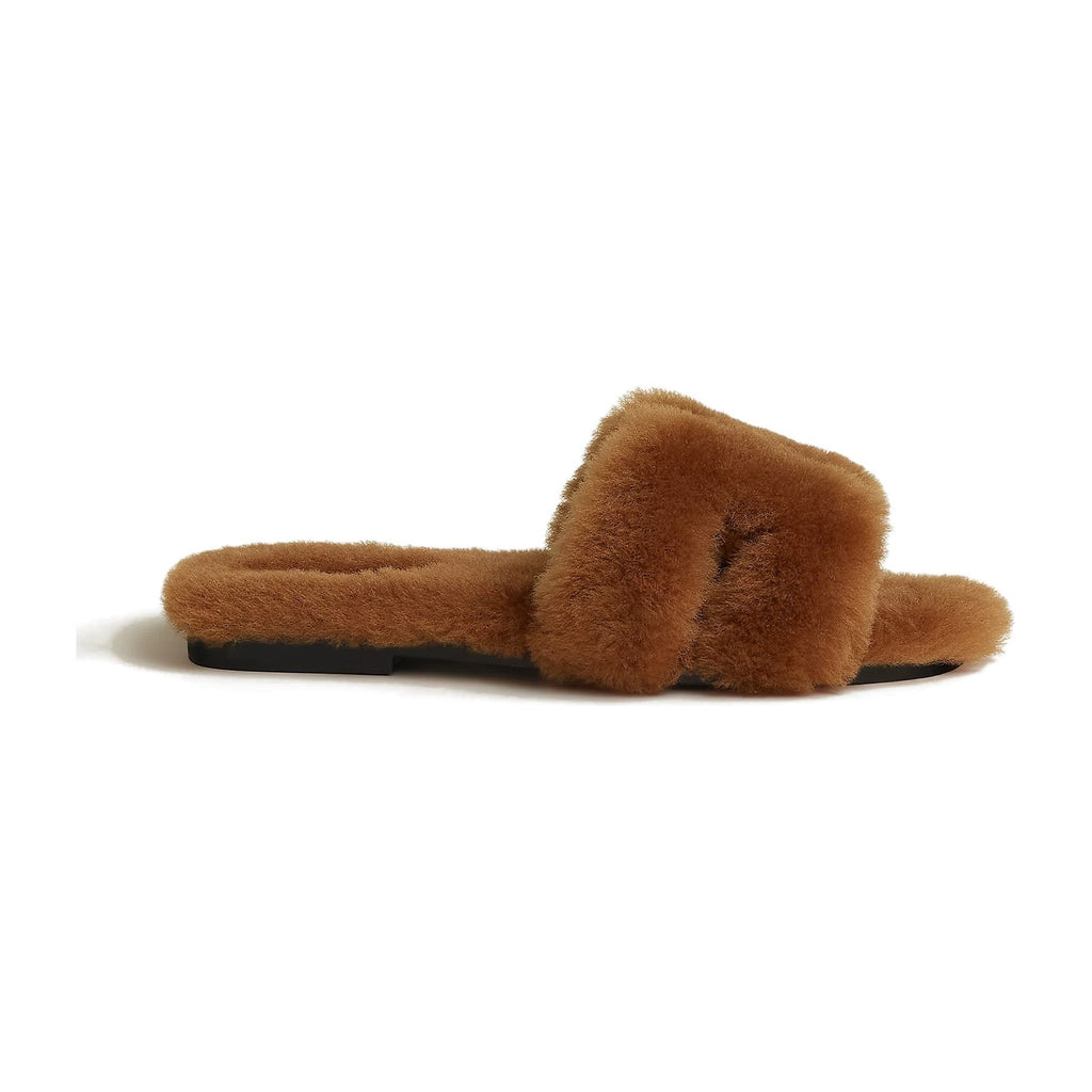 Hermes Oran Sandal Gold Box Shearling