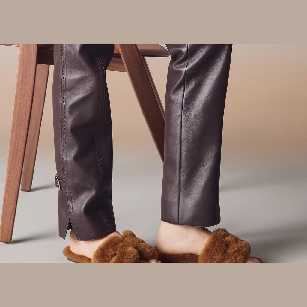 Hermes Oran Sandal Gold Box Shearling