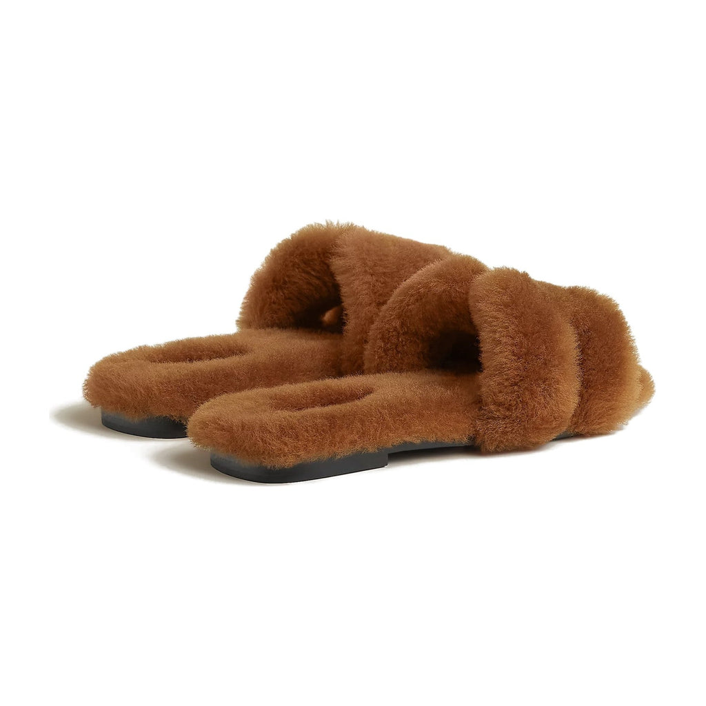 Hermes Oran Sandal Gold Box Shearling