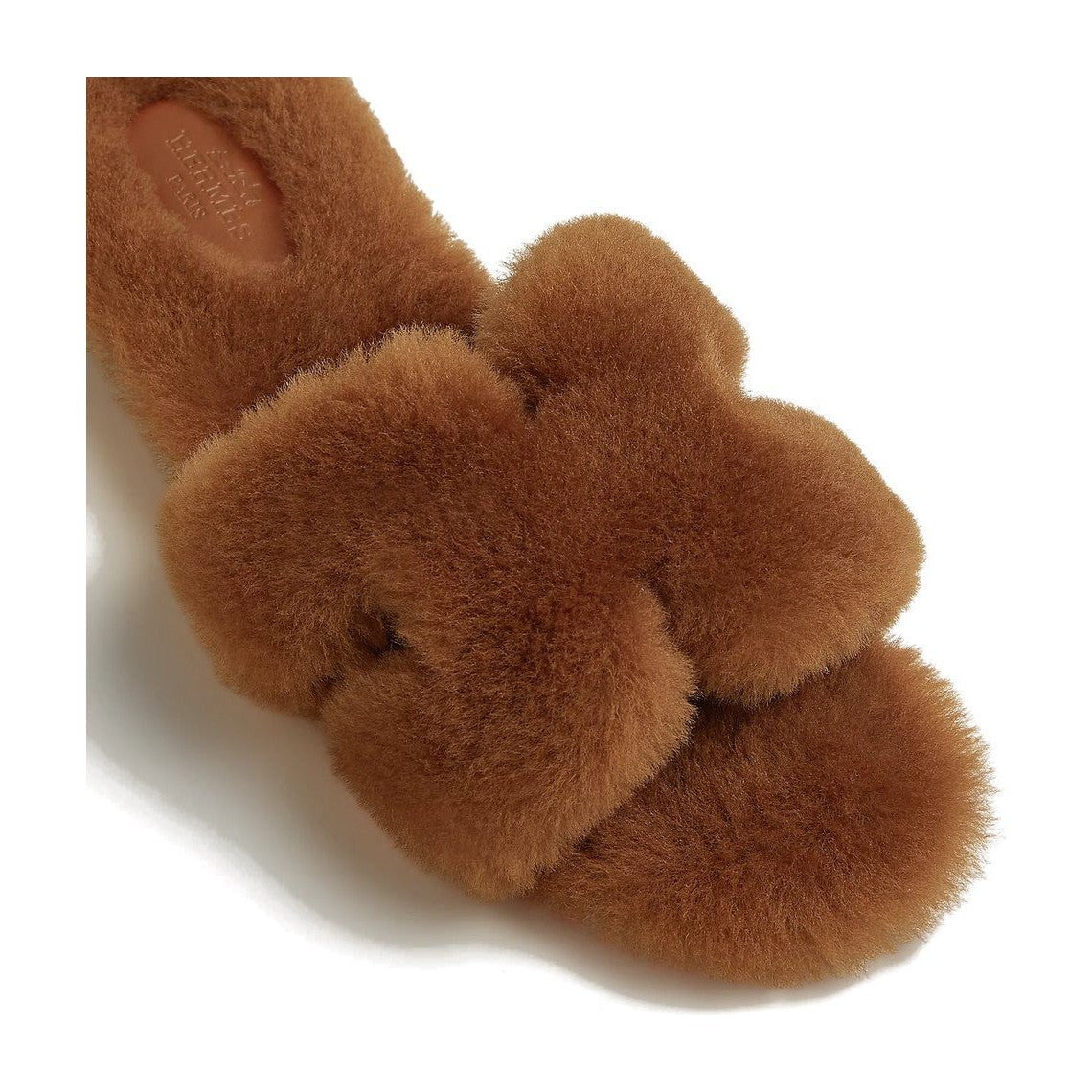 Hermes Oran Sandal Gold Box Shearling
