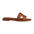 Hermes Oran Sandal Gold/Gold Box Calfskin Leather