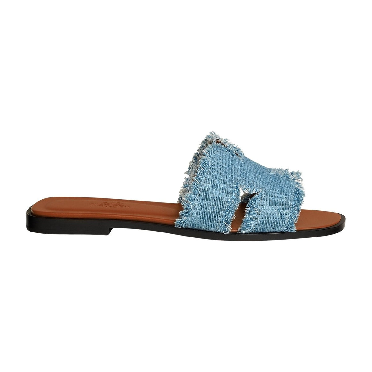 Hermes Oran Sandal Light Blue Box Denim