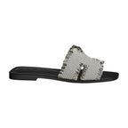 Hermes Oran Sandal Prunoir Box Fabric