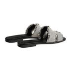 Hermes Oran Sandal Prunoir Box Fabric