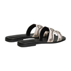 Hermes Oran Sandal Rose Palomino Box Suede Goatskin