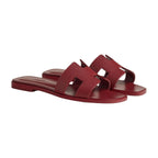 Hermes Oran Sandal Rouge Box Calfskin Leather