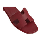 Hermes Oran Sandal Rouge Box Calfskin Leather