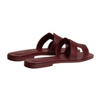 Hermes Oran Sandal Rouge H Box Calfskin Leather