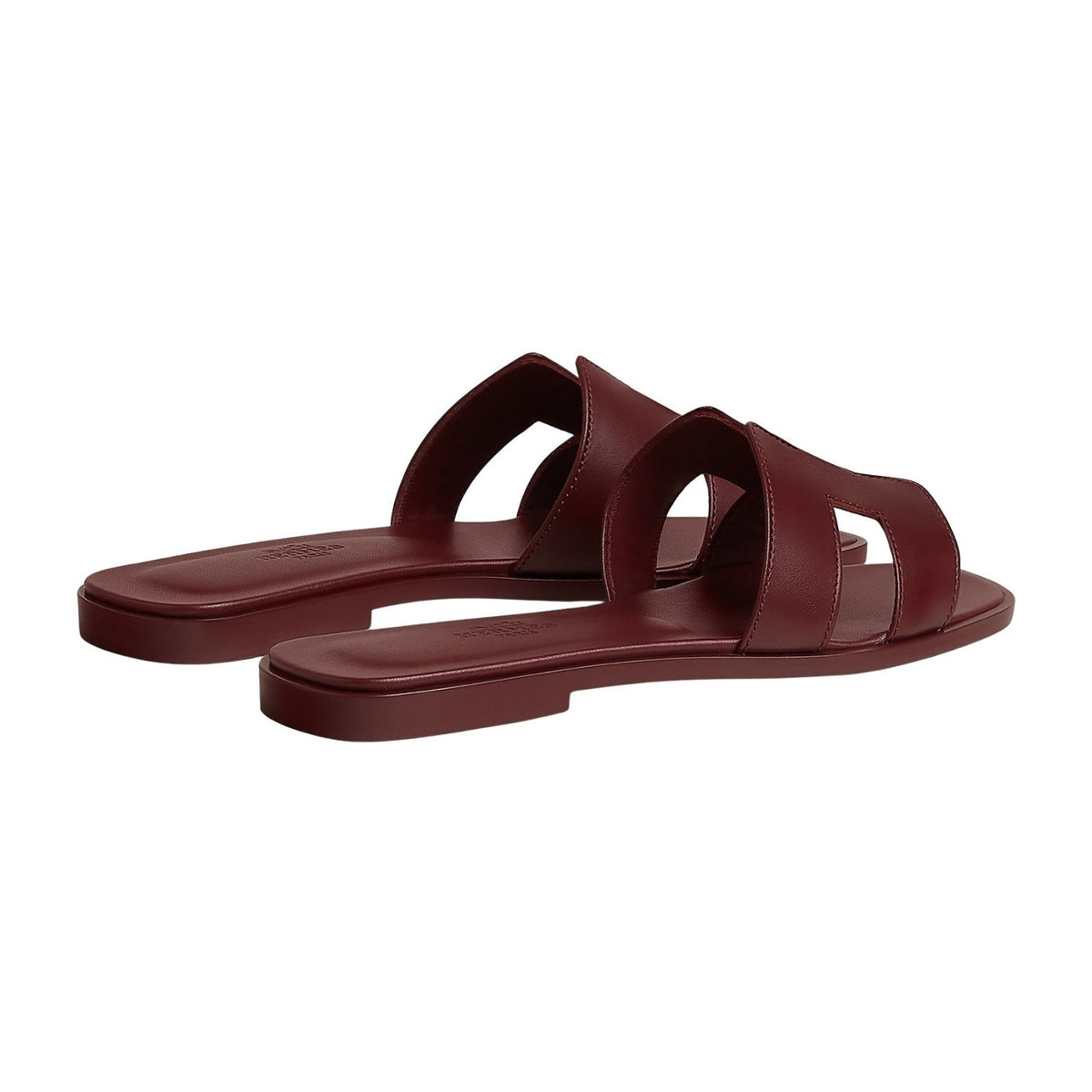 Hermes Oran Sandal Rouge H Box Calfskin Leather