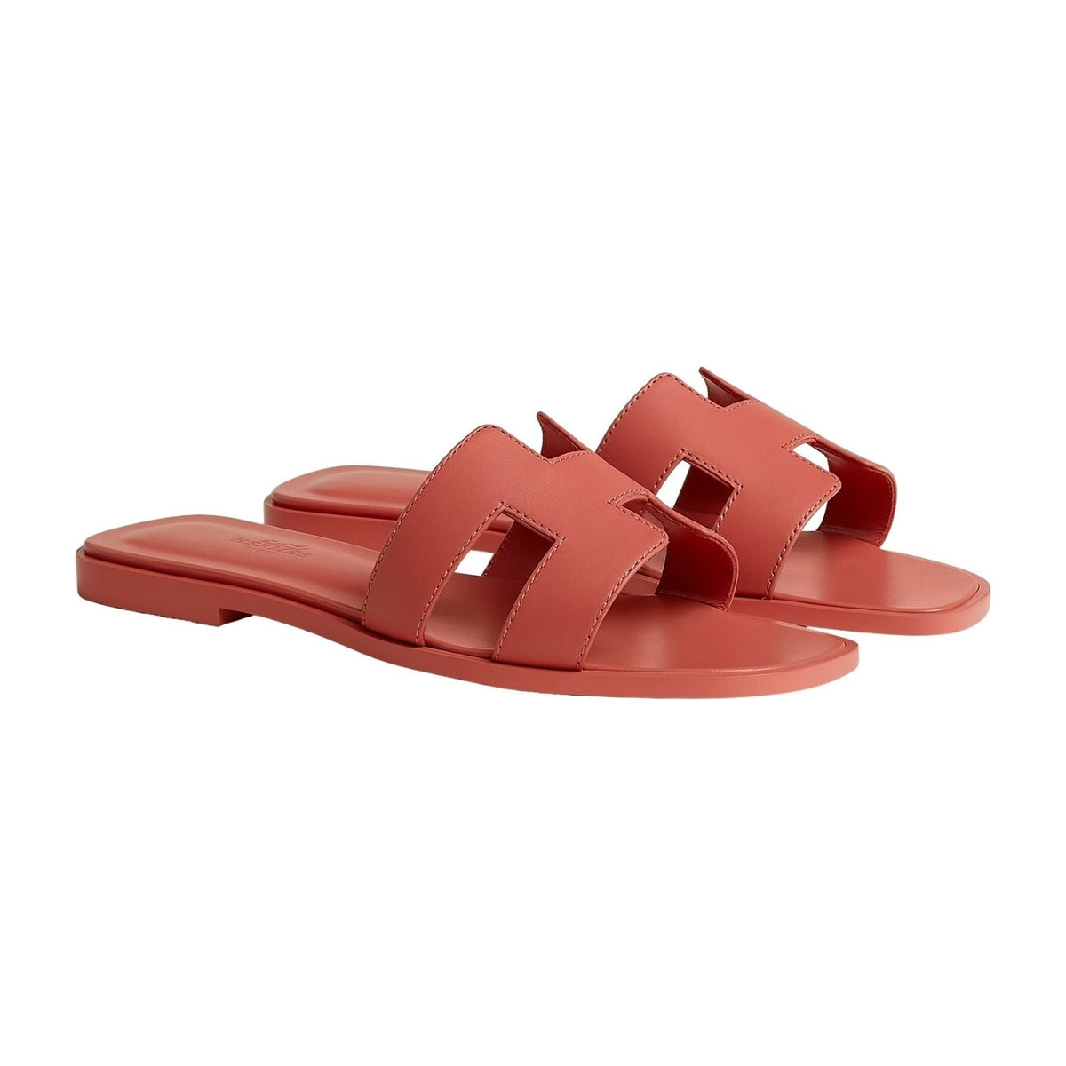 Hermes Oran Sandal Rouge Tomette Box Calfskin Leather