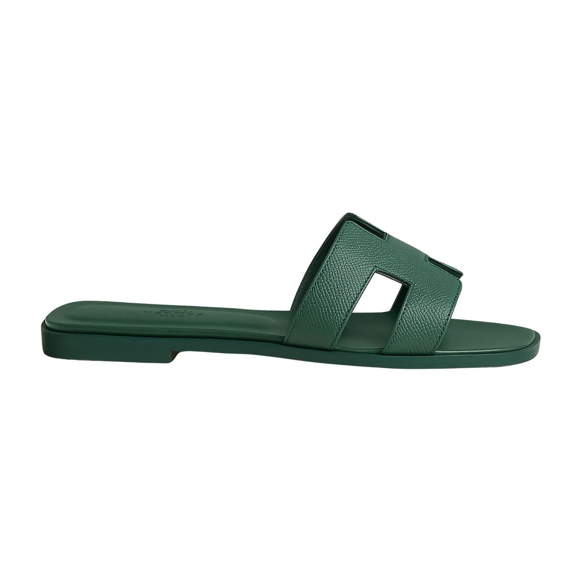 Hermes Oran Sandal Vert Box Calfskin Leather