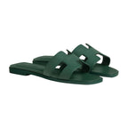 Hermes Oran Sandal Vert Box Calfskin Leather