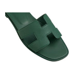 Hermes Oran Sandal Vert Box Calfskin Leather
