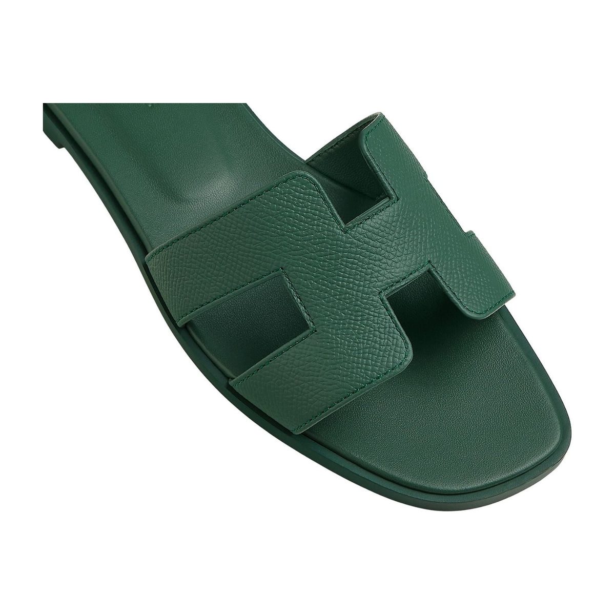 Hermes Oran Sandal Vert Box Calfskin Leather