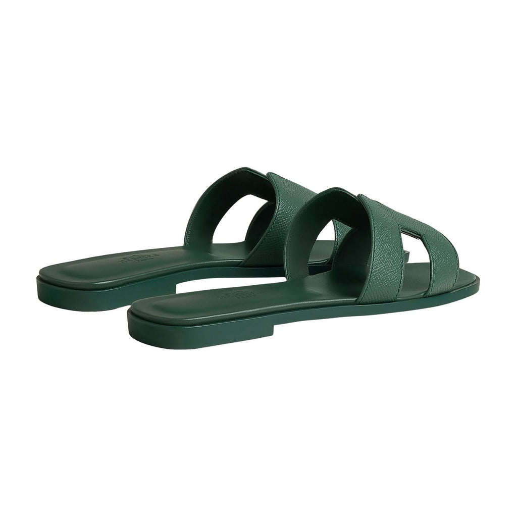 Hermes Oran Sandal Vert Box Calfskin Leather