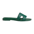 Hermes Oran Sandal Vert Oyat Box Calfskin Leather