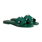 Hermes Oran Sandal Vert Oyat Box Calfskin Leather