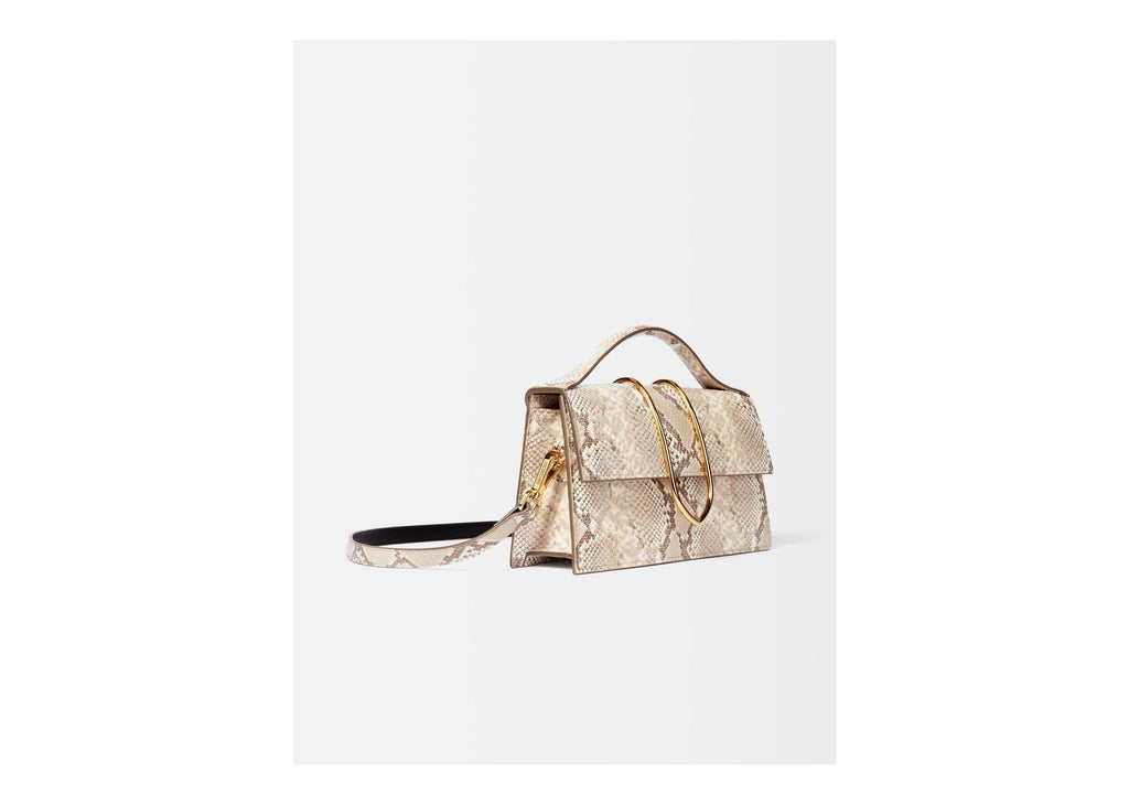 Jacquemus Le Grand Bambino Python Beige