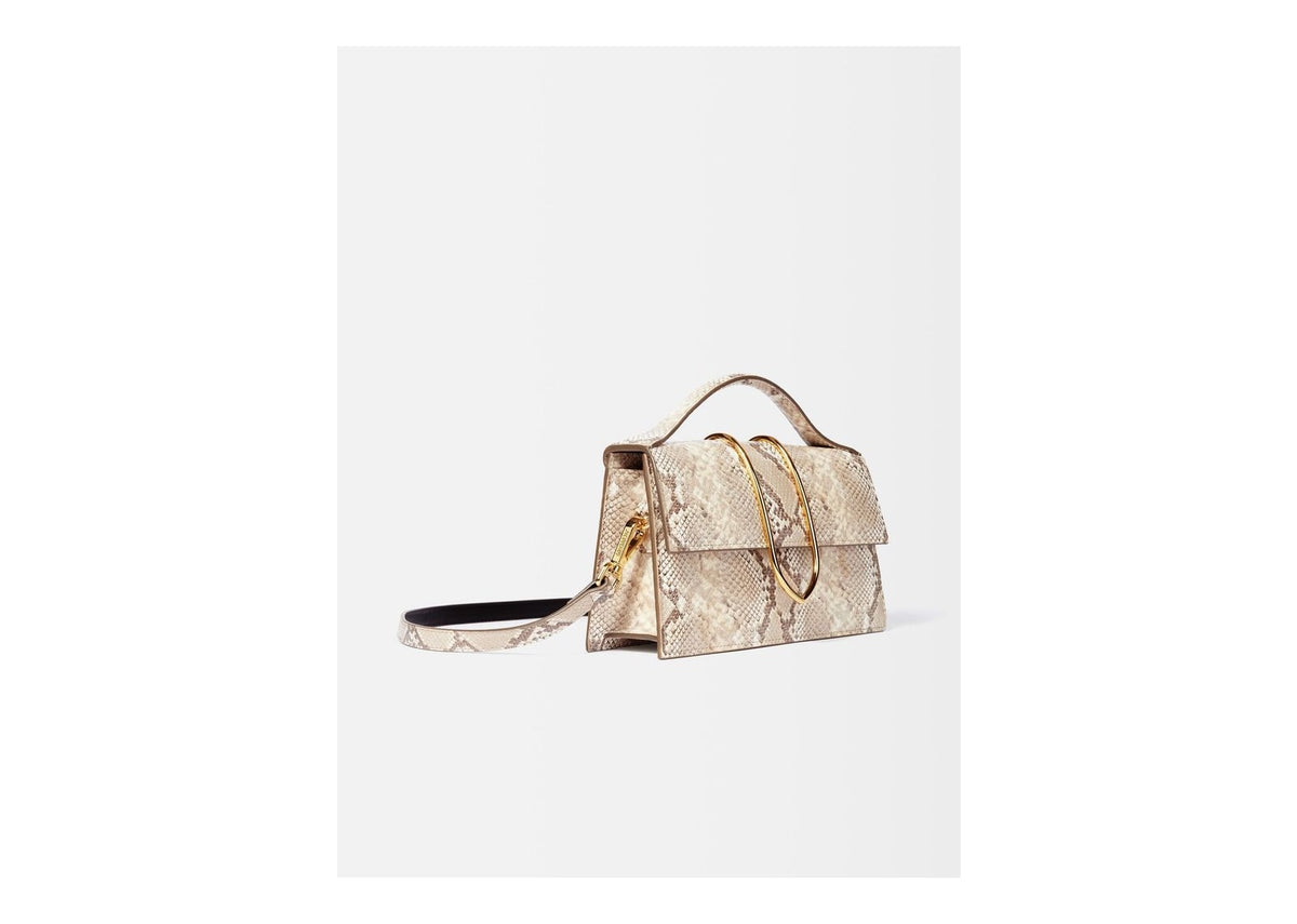 Jacquemus Le Grand Bambino Python Beige