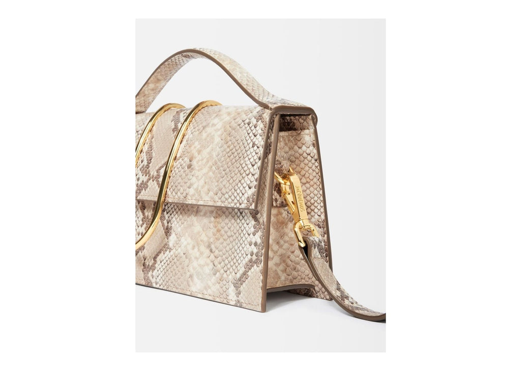 Jacquemus Le Grand Bambino Python Beige