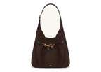 JW PEI Alina Faux Suede Hobo Bag Chocolate Brown