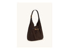 JW PEI Alina Faux Suede Hobo Bag Chocolate Brown
