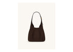 JW PEI Alina Faux Suede Hobo Bag Chocolate Brown