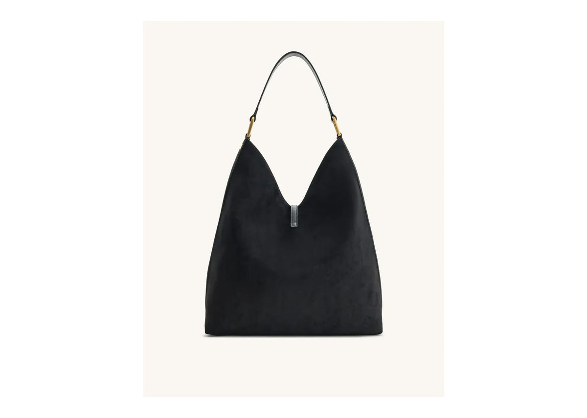 JW PEI Aria Faux Suede Shoulder Bag Black