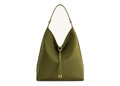 JW PEI Aria Faux Suede Shoulder Bag Dark Olive