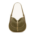 JW PEI Arla Small Faux Suede Hobo Bag Olive Green