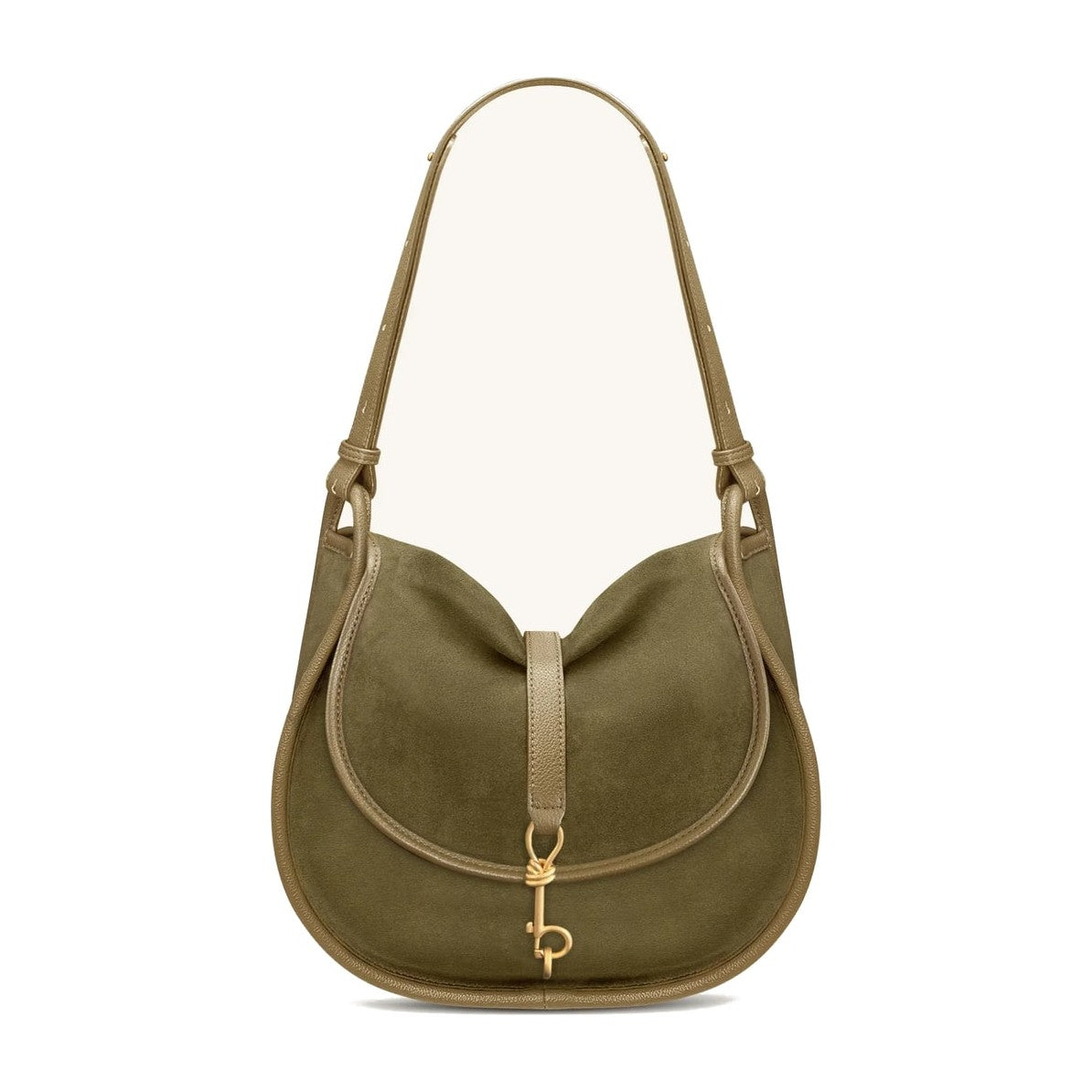 JW PEI Arla Small Faux Suede Hobo Bag Olive Green