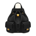 JW PEI Avery Pebbled Drawstring Utility Backpack Black