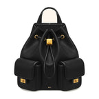 JW PEI Avery Pebbled Drawstring Utility Backpack Black