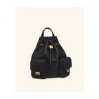 JW PEI Avery Pebbled Drawstring Utility Backpack Black