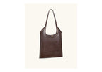 JW PEI Brooke Belted Embellished Shoulder Tote Bag Dark Brown