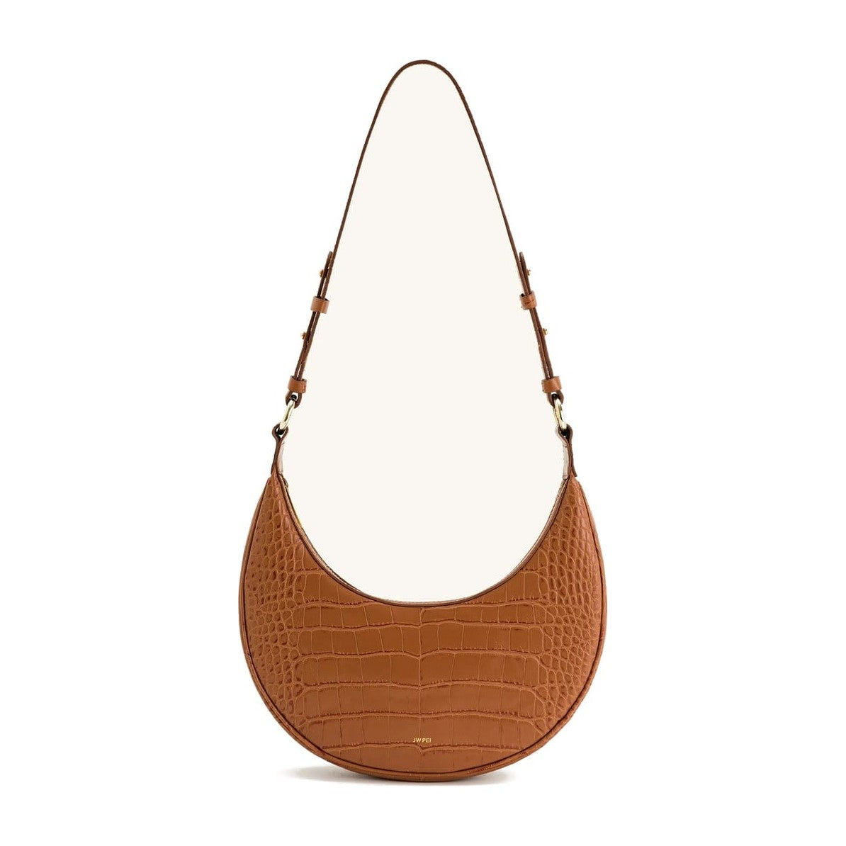 JW PEI Carly Saddle Bag Acorn Brown Croc