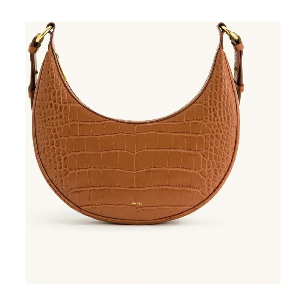 JW PEI Carly Saddle Bag Acorn Brown Croc